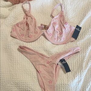 Hollister Light Pink Floral Bikini Set